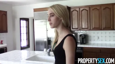 Sweet blonde Cadence Lux masturbates before riding