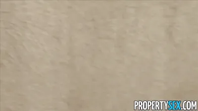 Young real estate agent sucks cock in public
