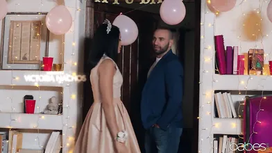 18 yo Cutie spends Prom Night getting Analized by BFFs Dad