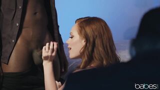 Redhead vixen fucks her black stud