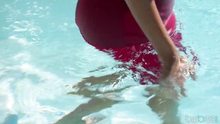 BAE finds Babe Drenched in her Red Dress