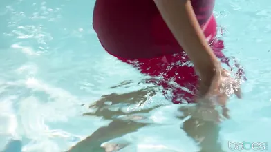 BAE finds Babe Drenched in her Red Dress