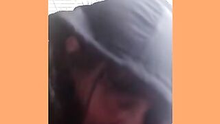 Cock loving granny was caught on tape while she was sucking a big, black dick