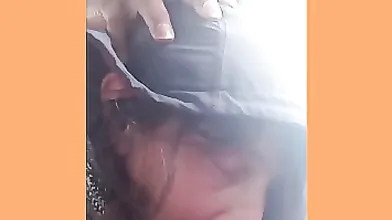 Cock loving granny was caught on tape while she was sucking a big, black dick