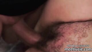 Horny granny is screaming from pleasure while getting her hairy pussy fucked harder than ever before