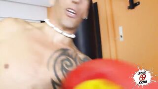 Latina MILF busts her melons out for cock between them