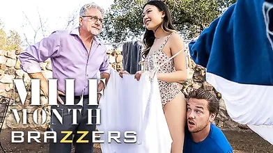 Brazzers - Can Lulu Chu Drain Her Neighbor's Huge Cock In Time Before Her Old Husband Finds Them?