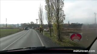 3 moms pick up young cock at MaturVan