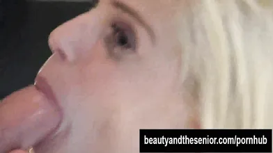 Blonde Candee take an old prick