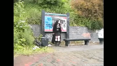 Masturbating in broad daylight at the bus stop