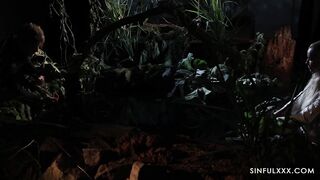 Sensual Couple Save Broken Relationship in the Jungle