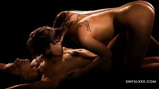 Sinful girl crush close up sensual sex