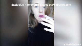 Amateur Hottie Loves Smoking and Masturbating