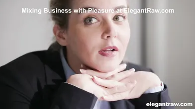 Business Woman Gets Two Monster Cocks at Once