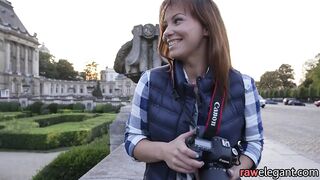 Gaping euro beauty pounded from behind
