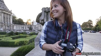 Gaping euro beauty pounded from behind