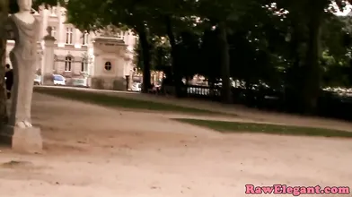 Doggystyled glam eurobabe loves black cock