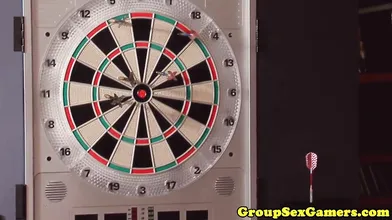 Real babes playing party games getting facial