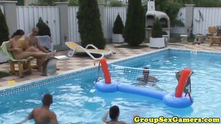 Underwater sexgames fuck with horny bikini babes