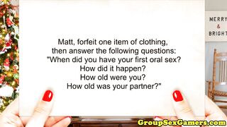 Cummoustache sexgame finale for greedy euro blonde