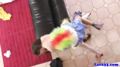 Glamcore mature euro skank rammed rough by clown