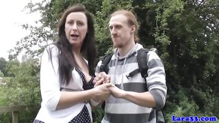 Classy english mature drinking cum