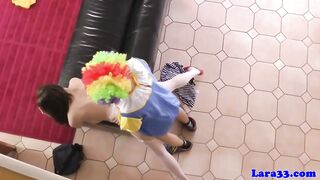 British stockings milf cockriding clown