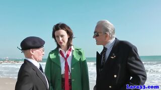 Creampied euro milf loves fucking geriatrics