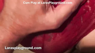 Money shot in Lara’s mouth
