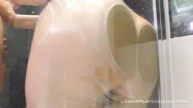 Sweaty lassies in the shower