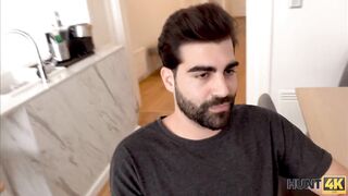 HUNT4K. Guy watches how buddy nails his pretty girlfriend after shower