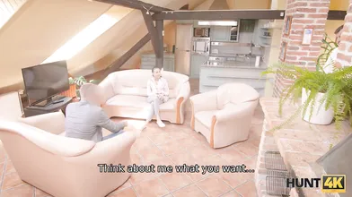 HUNT4K. To go home guy agrees to allow wife to get nailed by stranger