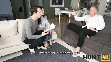 HUNT4K. Girl asks boyfriend to read poems while she is carnal with buddy