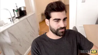 HUNT4K. Man is too horny to leave without bonking buddys girlfriend