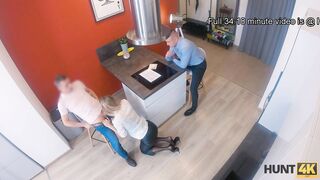 HUNT4K. Wild girl fools around to help husband sign profitable contract