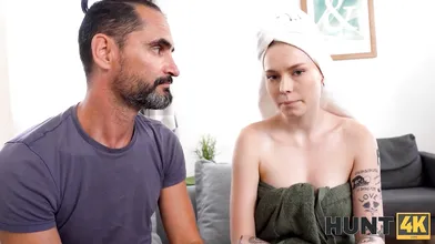 HUNT4K. Guy accepts money and watches how his GF gets drilled by stranger