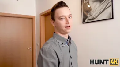 HUNT4K. Christmas mood causes hunter to pay for sex with friends hot GF