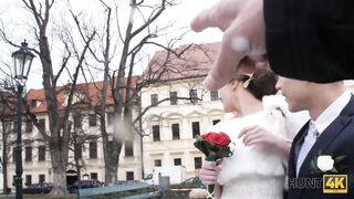 HUNT4K. For cash mature guy gets the opportunity to fuck pretty bride