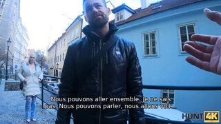 HUNT4K Cuck regarde docilement comment un riche chasseur baise son luxueux GF