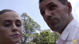 HUNT4K For money stud agrees to watch how hunter nails his girlfriend