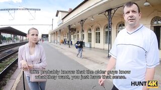 HUNT4K For money old guy permits stranger to fuck his ravishing GF