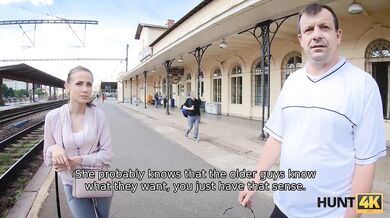 HUNT4K For money old guy permits stranger to fuck his ravishing GF