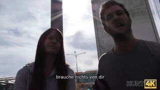 HUNT4K Babe betrügt BF mit Jäger, der ihnen Unterkunft geben könnte