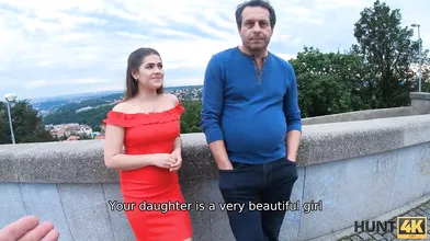 HUNT4K Need for money motivates man to sell step-daughters pussy to hunter