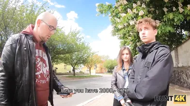 HUNT4K Naive boy for cash permits experienced hunter to fuck his GF
