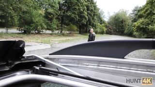 HUNT4K Chick with perfect ass and boobs gets paid for sex in car