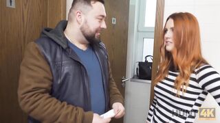 HUNT4K For cash cuck permits hunter to fuck red-haired GF in restroom