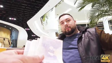 HUNT4K For cash cuck permits hunter to fuck red-haired GF in restroom