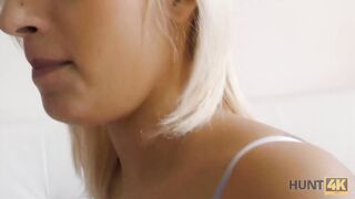 HUNT4K. Boy is watching how his girlfriend satisfies grown male