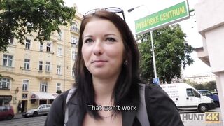 HUNT4K. Seductive miss is ready to give cunny to stranger for cash